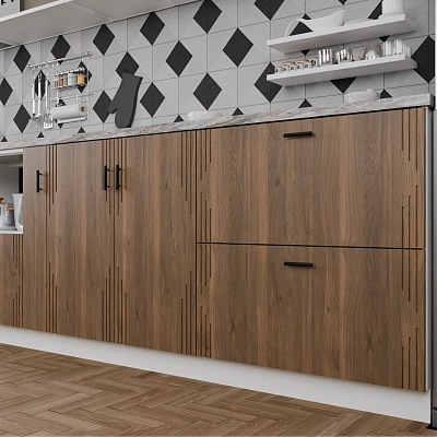 Кухонный фасад Бренхам Орех Гварнери